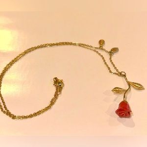 Gold-Plated Sterling Silver Rose Necklace
